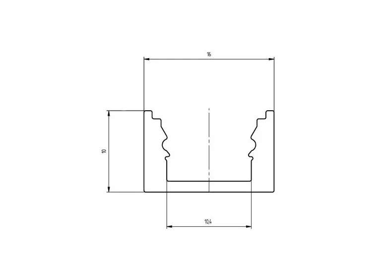 EUROLITE U-profil for LED Strip 2m silver/aluminium